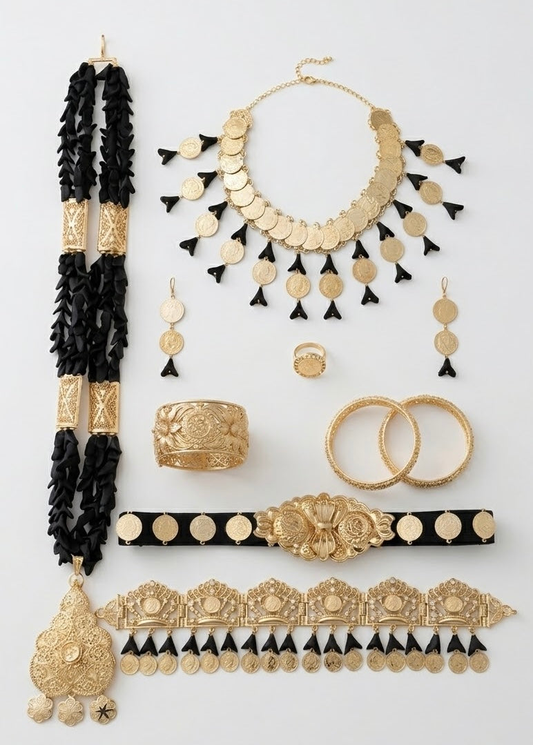Parure Bride Sila – bijou traditionnel algérien Lebsili