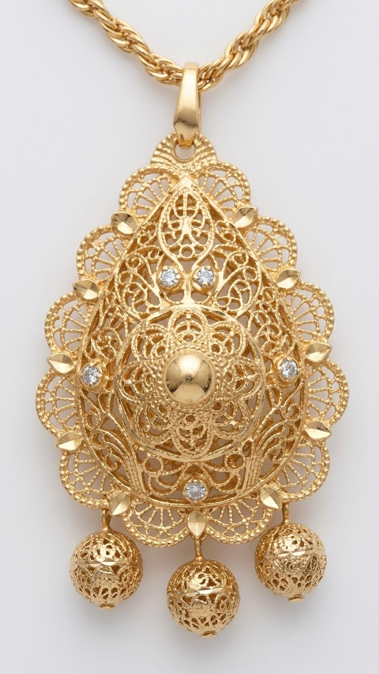 Collier Jana – bijou traditionnel algérien Lebsili