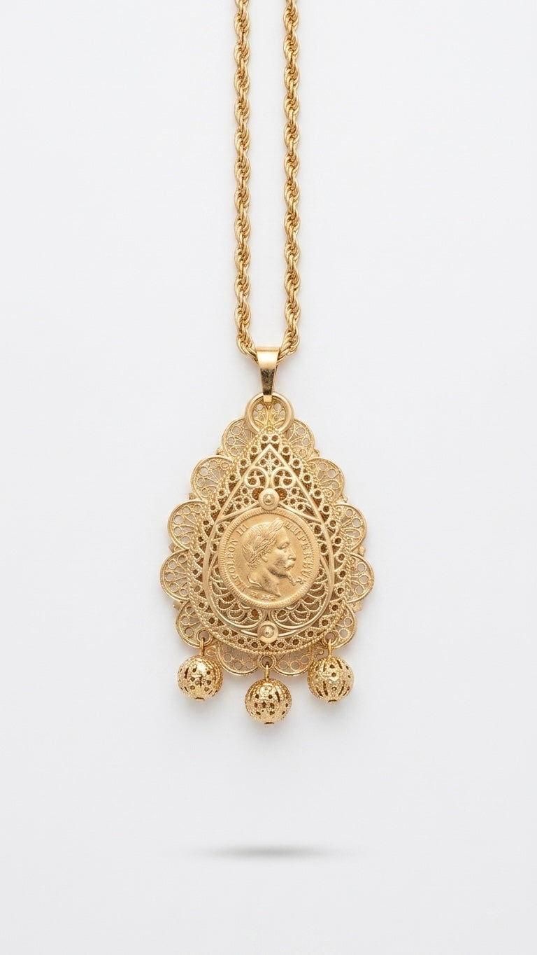 Collier Jana – bijou traditionnel algérien Lebsili