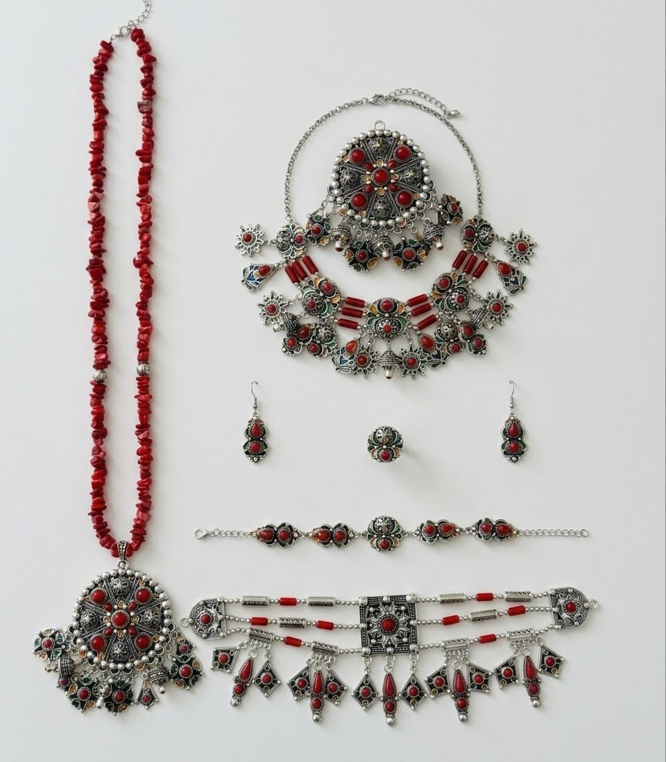 Parure Kabyle Taous – bijou traditionnel algérien Lebsili