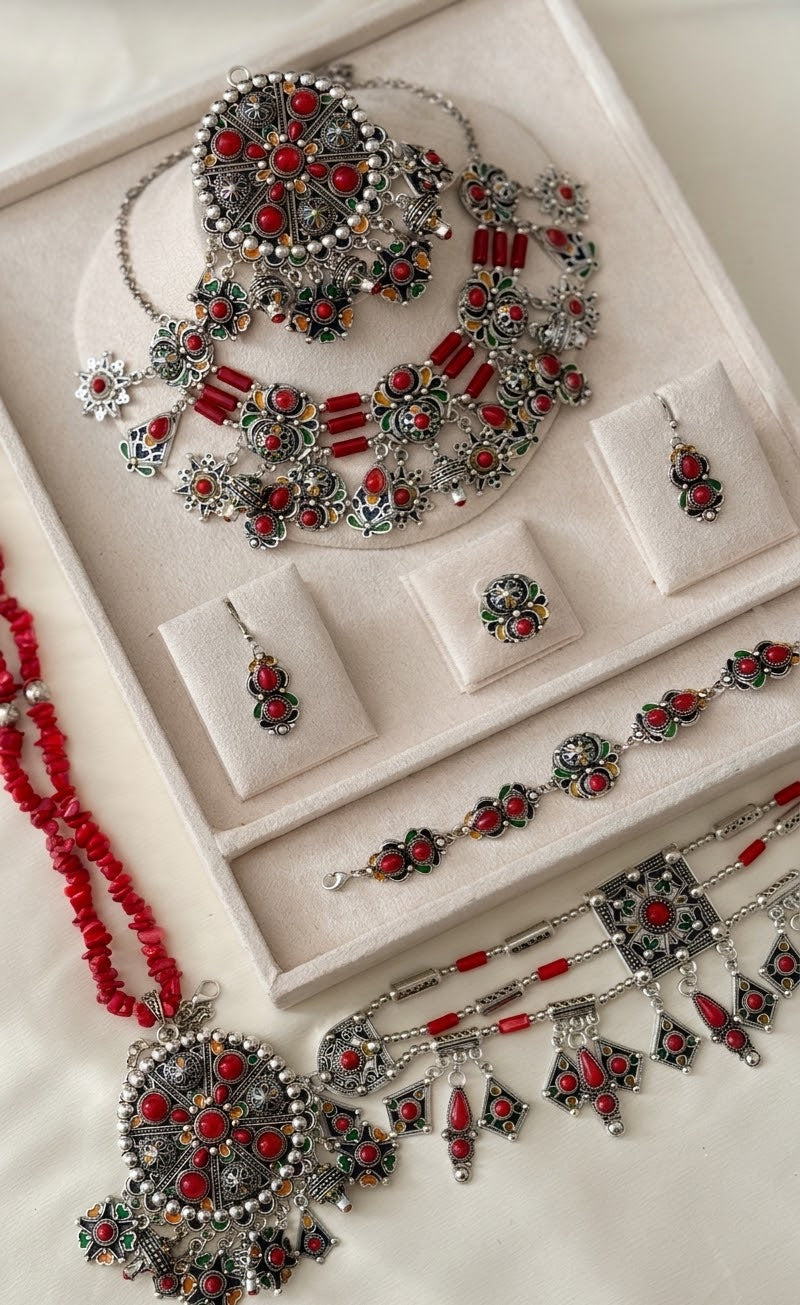 Parure Kabyle Taous – bijou traditionnel algérien Lebsili