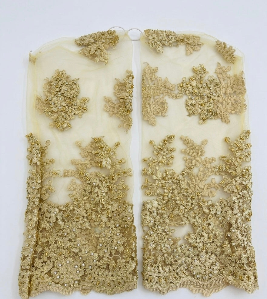 Beaded lace sleeves